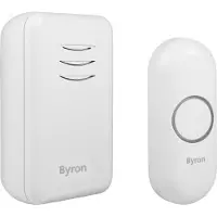 Byron DBY-22311 - Deurbel Draadloze set - 150m Bereik - IP44 waterdicht - Wit