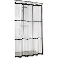 Sealskin Brix Douchegordijn 180x200 cm - PEVA - Transparant / Zwart