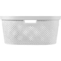 Curver - Infinity Recycled Dots - Wasmand - 40L - Wit