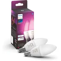 Philips Hue Kaarslamp White and Color E14 Duo pack