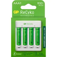 GP Batteries USB batterijlader E411 + 4x AAA 850 mAh