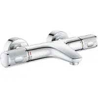 GROHE Precision Feel Themostatische Badkraan - 15 cm - Waterbesparend - Met CoolTouch technologie - Inclusief koppelingen - Chroom