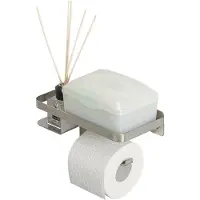 Tiger WC Rolhouder Caddy met Planchet RVS Geborsteld