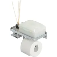 Tiger Toiletrolhouder Caddy - Rvs - Met Planchet - Chroom