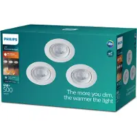 Philips Impala Inbouwspot | 2700K | IP20 | Wit | 6W | 3 stuks