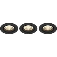 Philips Impala Inbouwspot | 2700K | IP20 | Zwart | 6W | 3 stuks