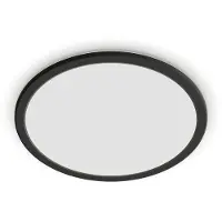 Philips SuperSlim badkamer plafondlamp - zwart - rond - 15 W