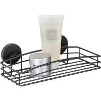 Wenko Doucherek Vacuum-loc - Zonder Boren - Zwart - 6,5x14x26cm