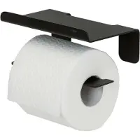Tiger Toiletrolhouder Colar - Rvs - Met Planchet - Zwart