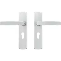 Axa Curve klik deurkruk Blok op schild profielcilindergat 55mm - aluminium