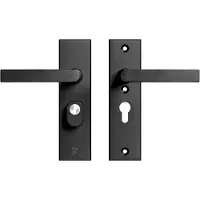 Axa Edge Plus veiligheidsbeslag achterdeur rechth. kortschild Blok kruk/kruk PC55 met kerntrekbeveiliging SKG3 - aluminium/zwart