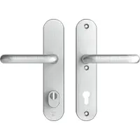 Axa Oval Plus veiligheidsbeslag achterdeur U kruk/kruk PC92 met kerntrekbeveiliging SKG3 - aluminium