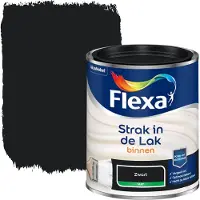 Flexa Houtlak Strak In De Lak - Mat - Zwart - 750ml
