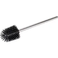 Wenko Vervangborstel siliconen met RVS steel, lengte 35cm, borstelkop Ø 7,5cm - Toiletborstel - WC borstel los - Losse toiletborstel - Hygiënisch, sneldrogend en slijtvast