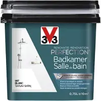 V33 Renovatie Perfection Badkamer Wit Zijdeglans 0,75l