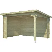 Outdoor Life Overkapping Lara 380x275 Olijfgroen Geimpregneerd