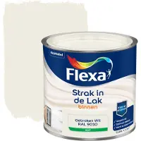 Flexa Houtlak Strak In De Lak - Mat - Gebroken Wit Ral 9010 - 250ml