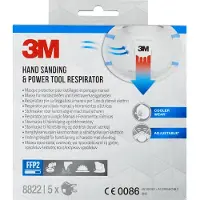 3M Cool Flow stofmasker, FFP2, met ventiel, pak van 5 stuks