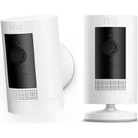 Ring Stick Up Cam Batterij - Beveiligingscamera - Draadloos - Binnen en Buiten - Wit - 2 stuks