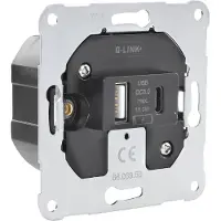 Q-Link USB stopcontact | (Inbouw, USB A, USB C)