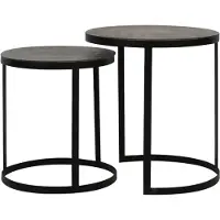 Light & Living bijzettafel trelo Ø49x52cm - set van 2