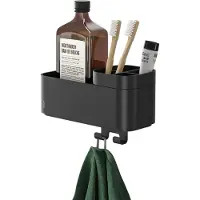 Tiger 800374 2-Store Opbergbakje Met handdoekhaak/tandenborstelhouder 25 cm