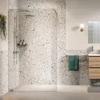 Sealskin Inloopdouche Pure 118x200cm - Chroom Profiel - 8 Mm Helder Glas