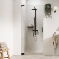 Sealskin - Douchedeur Pure 90 X 200cm - Gun Metal Profiel - 8 Mm Helder Glas