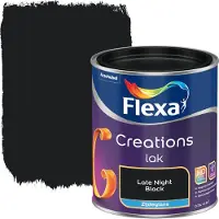 Flexa Houtlak Creations - Zijdeglans - Late Night Black - 750ml