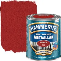 Hammerite Metaallak Hamerslag Rood H140 750 ML