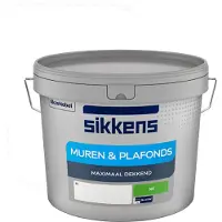 Sikkens Muren En Plafonds Muurverf - Mat - Wit - 10l
