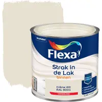 Flexa Houtlak Strak In De Lak - Hoogglans - Crème Wit Ral 9001 - 250ml