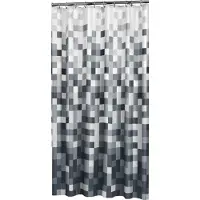 Pisla Douchegordijn Pixel Textiel Zwart 200x180 cm