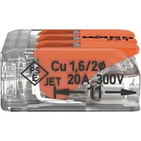 Wago verbindingsklem 0,14 - 4mm² 3-polig (12 Stuks)