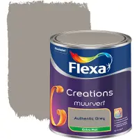 Flexa Creations muurverf authentic grey extra mat 1 liter