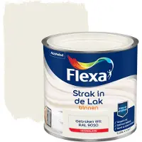 Flexa Strak in de lak voor binnen ral 9010 gebroken wit hoogglans 250 ml