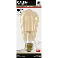 Calex 6x LED lamp E27 | Edison ST64 | Filament | Goud | 2100K | Dimbaar | 3.5W (25W)