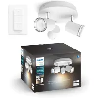 Philips Adore badkameropbouwspot White Ambiance 3-Spot Wit rond + dimmer