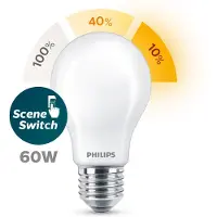 Philips 6x LED lamp E27 | Peer A60 | SceneSwitch | Mat | 2200-2500-2700K | 7.5W (60W)