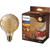Philips Globe Spiraal Goud - 25 W - E27 - Dimbaar extra warmwit licht