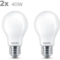 Philips Ledlamp Peertje - D6cm - Warm Wit - E27 - 4,5w - 2 Stuks