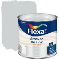Flexa Lak Strak In De Lak - Metallic Zilver - Zijdeglans - 250ml