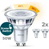 Philips Ledspot Sceneswitch - Warm Wit - Gu10 - 5w - 2 Stuks