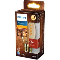 Philips filamentkaarslamp amber - E14 - 1800 K - dimbaar