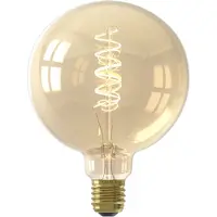 Calex LED-lamp, E27, G125, 3,8W, warm wit licht, dimbaar, filament, goudkleurig