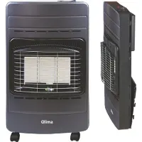 Qlima GH 342 RV Opvouwbare 2-in-1 Gaskachel Zwart - 4,2kW