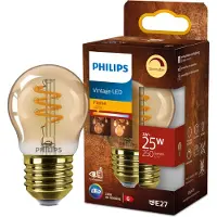 Philips Kogellamp Spiraal Goud - 25 W - E27 - Dimbaar extra warmwit licht