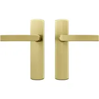 Axa | Binnendeurbeslag | Op Schild | Blind | Curve Klik kruk | Goud
