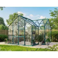 Pergart Kweekkas Clarus - Veiligheidsglas 3mm - Smaragd - 383x383x254cm