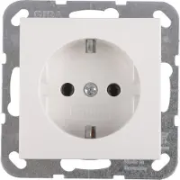 Gira ST55 inbouw enkel geaard stopcontact wit